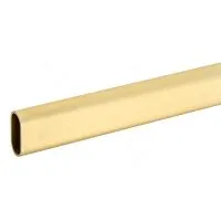 Oval closet rod with Satin Brass finish